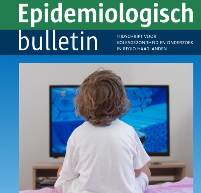 Cover van he Epidemiologisch Bulletin nummer 2 2024 met als foto: een kind voor de televisie